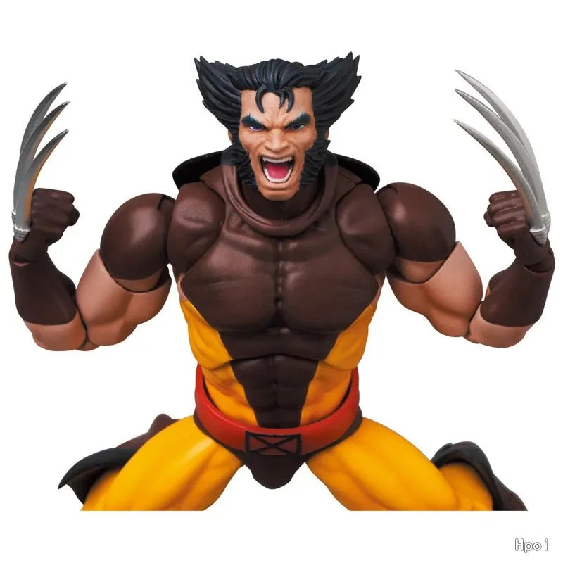 Figurine d'action Mafex de Wolverine en costume marron – Image 8