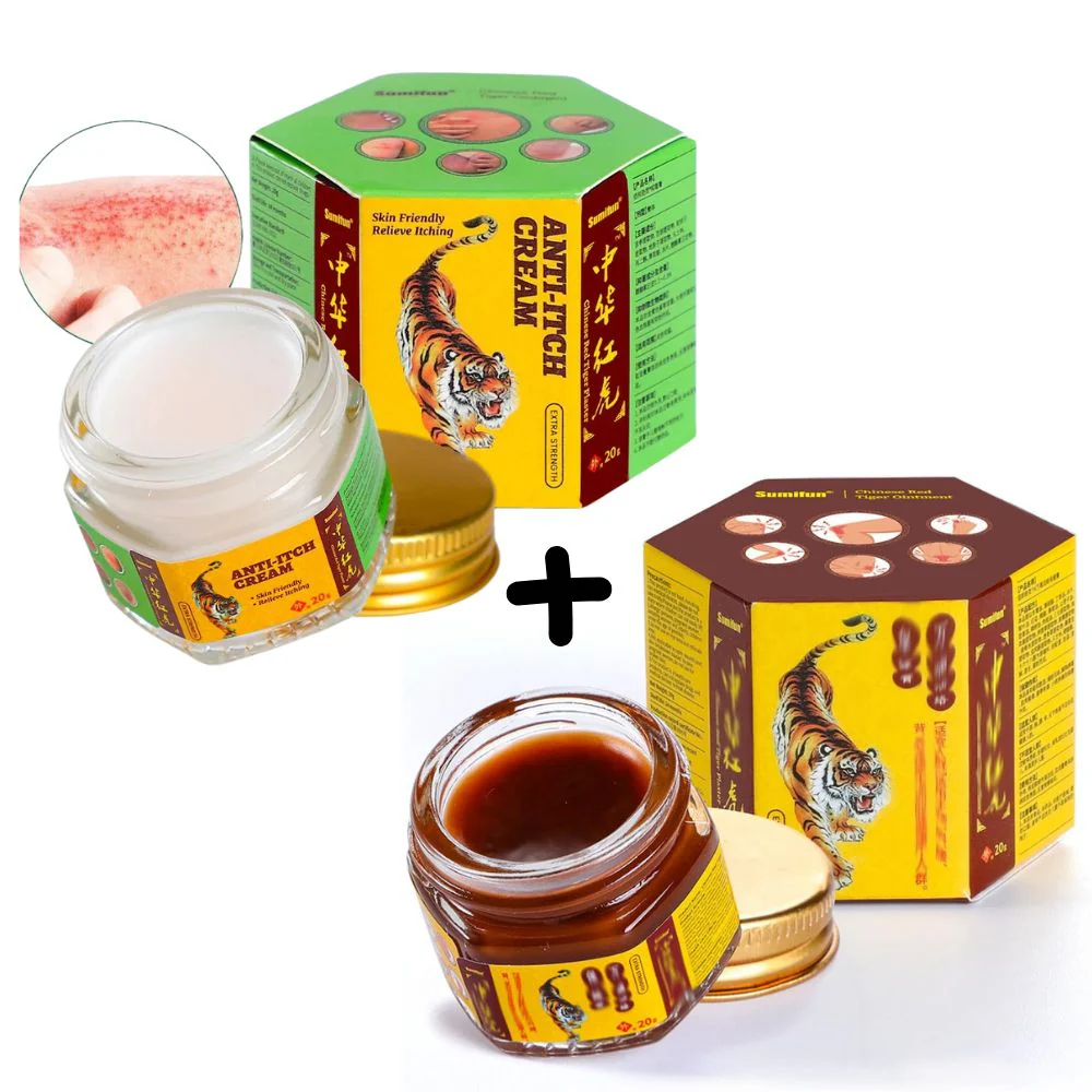 Baume du tigre rouge + baume du tigre blanc (Lot de un de chaque)