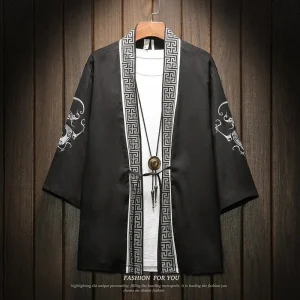 Kimono brodé asiatique pour hommes
