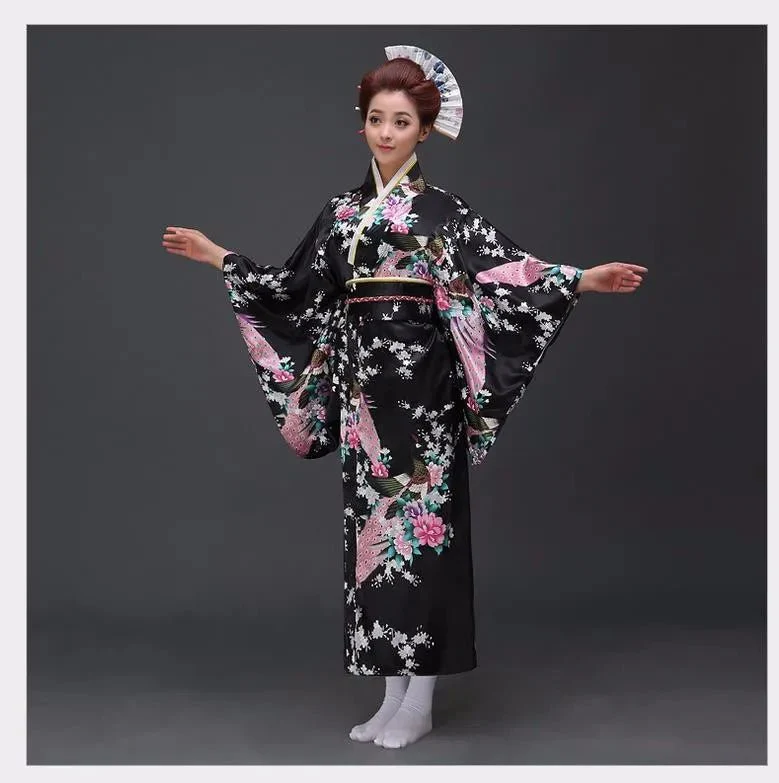 Kimono Yukata avec Obi pour Femme – Image 9