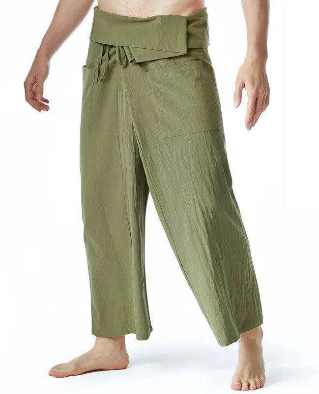 Pantalon de yoga en coton imitation lin pour hommes et femmes – Image 4