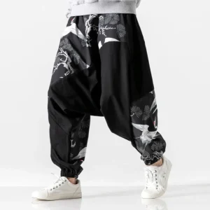Pantalon Harajuku vintage pour hommes