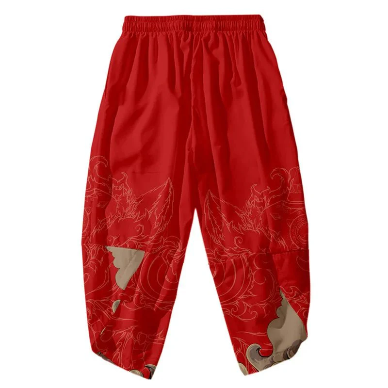 Pantalon kimono japonais imprimé de style chinois – Image 4