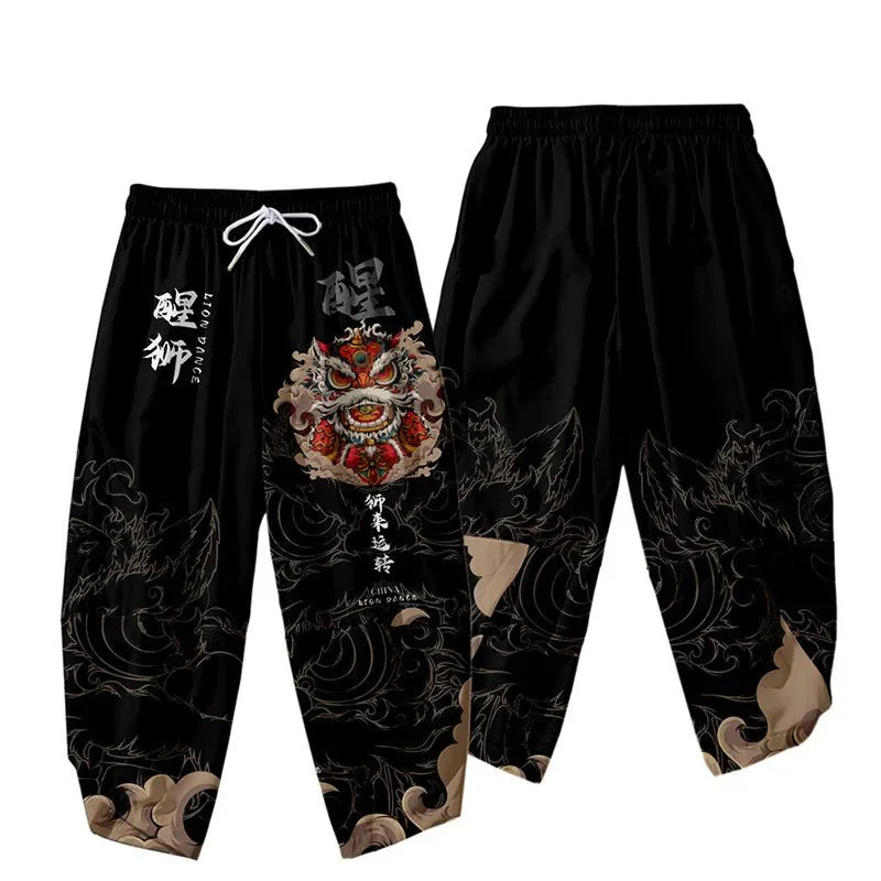 Pantalon kimono japonais imprimé de style chinois – Image 6