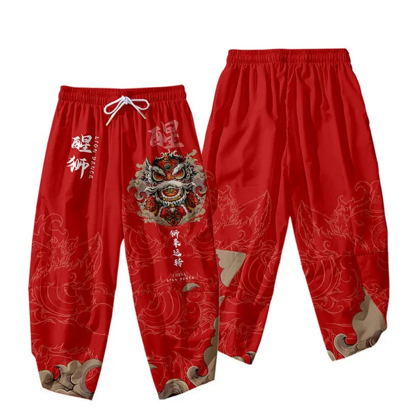 Pantalon kimono japonais imprimé de style chinois – Image 5