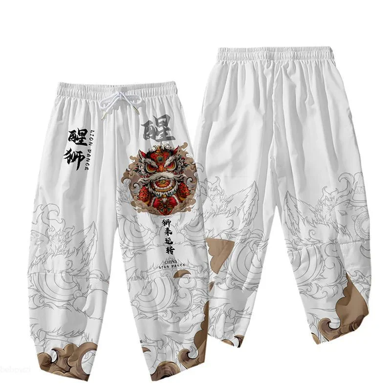 Pantalon kimono japonais imprimé de style chinois – Image 8