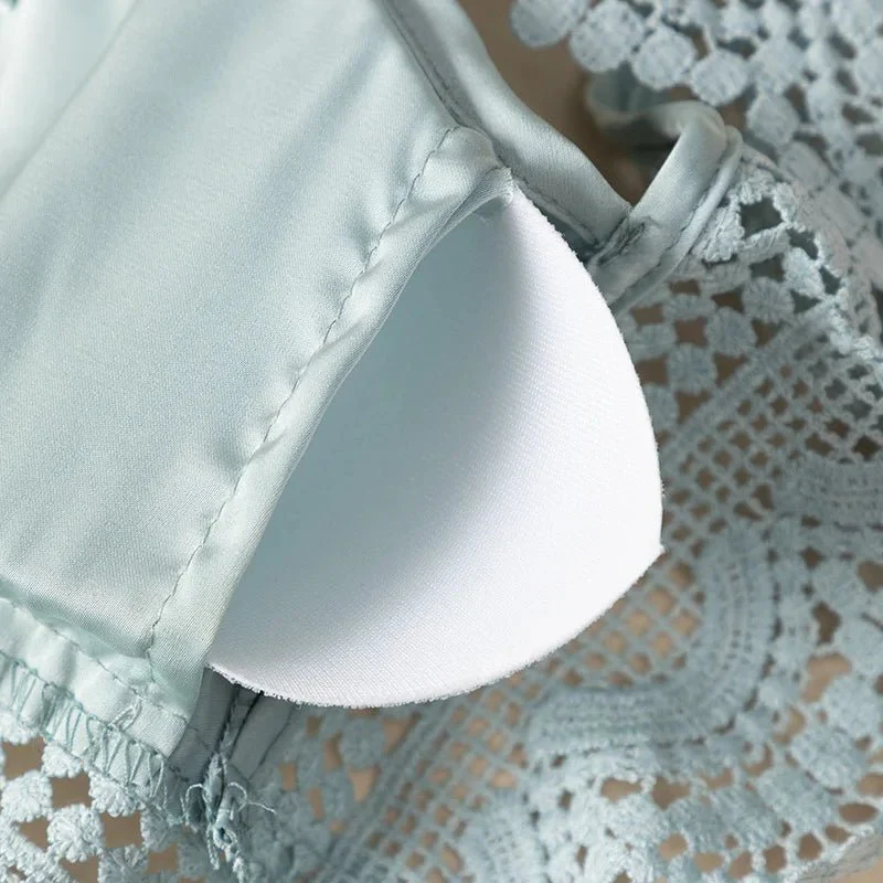 Peignoir Kimono en Satin et Dentelle pour Femme – Image 7