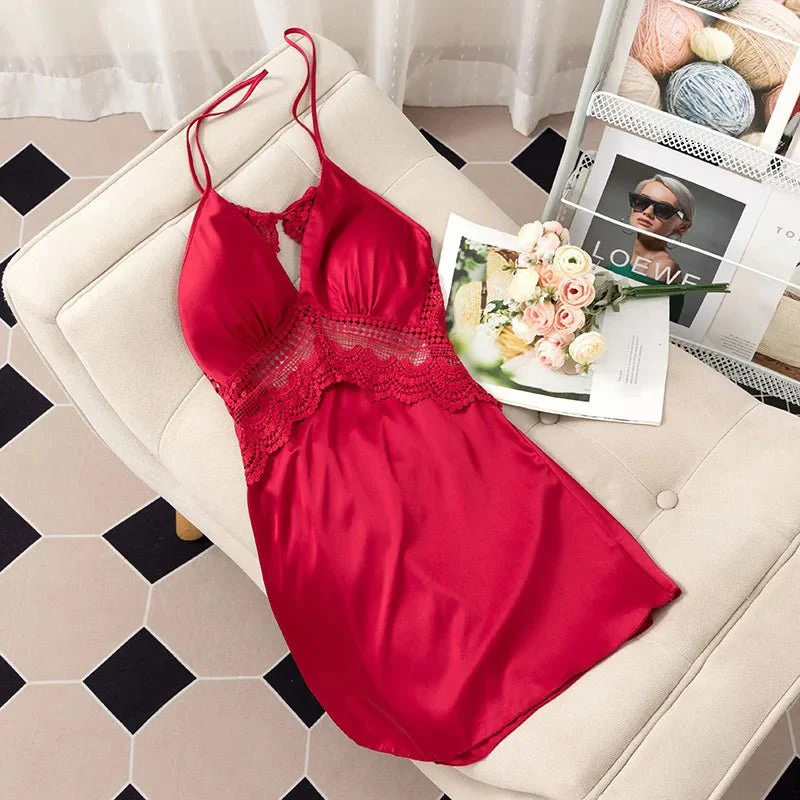 Peignoir Kimono en Satin et Dentelle pour Femme – Image 9