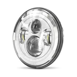 Phare LED 7&Prime; compatible Harley Davidson – Chrome