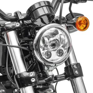 Phares Avant Moto LED 5,75 Pouces compatible avec Harley Davidson en chrome
