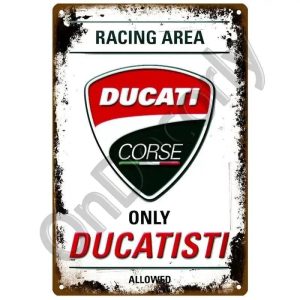 Plaque décorative métallique DUCATI