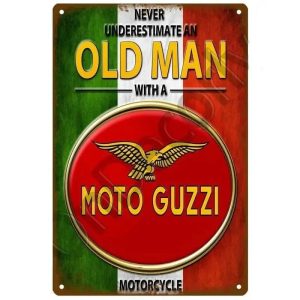 Plaque décorative métallique Moto Guzzi