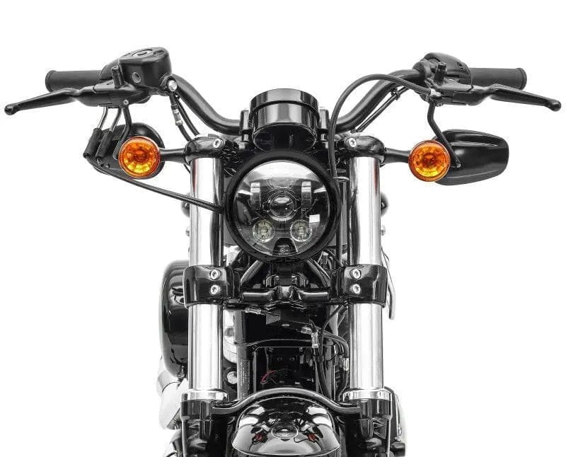 Projecteur LED moto 5,75 pouces avec Adaptateur H4-H13 compatible avec Harley Davidson noir – Image 5