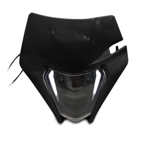 Projecteur LED moto + plaque Enduro Offroad SW1 DRL noir