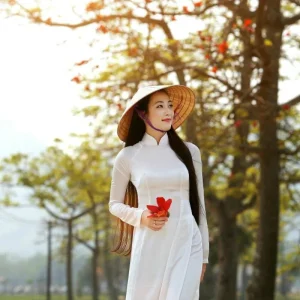 Robe et pantalon vietnamiens Ao Dai pour femmes