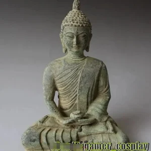 Statue de Bouddha en bronze patiné antique