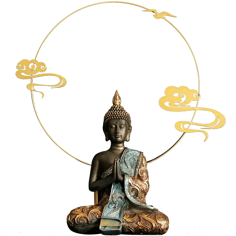 Statue de Bouddha peinte à la main – Image 6