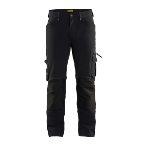 Pantalon de travail stretch blaklader X1900 artisan stretch 4D sans poche flottante noir