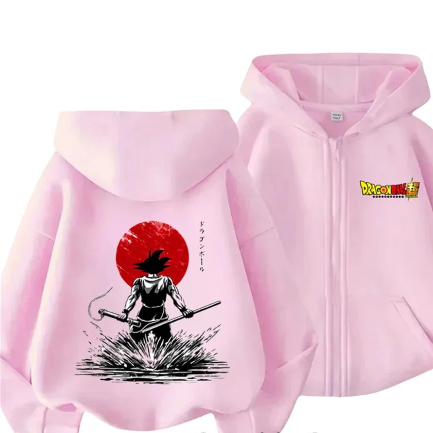 Sweatshirt rose à capuche Dragon Ball – Image 2