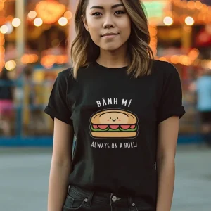 T-shirt "Banh Mi Always On A Roll" pour amateurs de cuisine vietnamienne