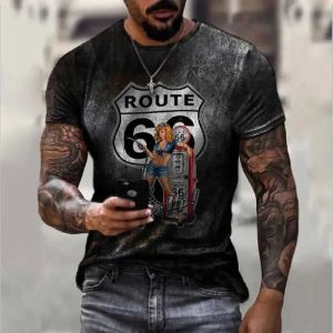 T-shirt homme  Pin Up – Route 66