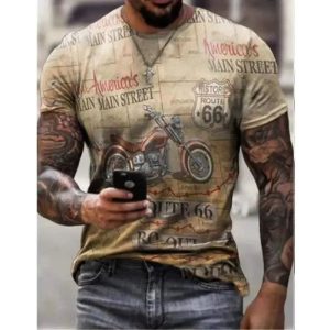 T-shirt pour homme » America Main street Route 66 «