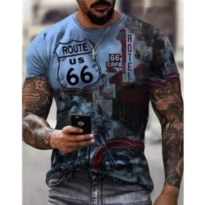 T-shirt pour homme – CORNER CAFE Route 66
