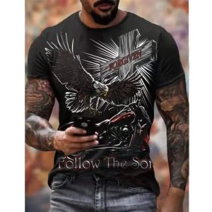 T-shirt pour homme Route 66 » Follow the Eagle «
