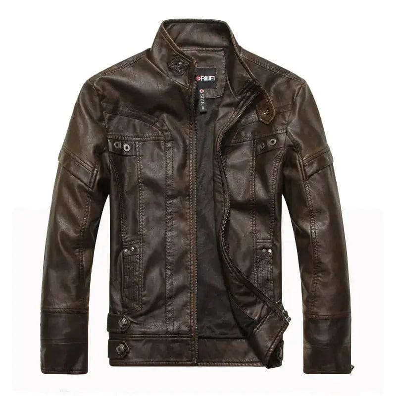 Veste Cuir Homme style Cafe racer – Image 2
