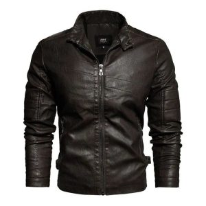 Veste cuir vintage homme – Coffee