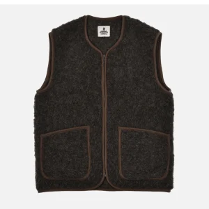 GILET LAINE PEPITKO MID BROWN / COLDBREAKER